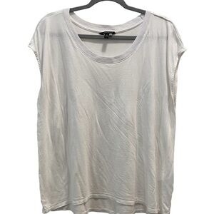 Banana Republic Gray Cap Sleeve Muscle Tee Relaxed Fit